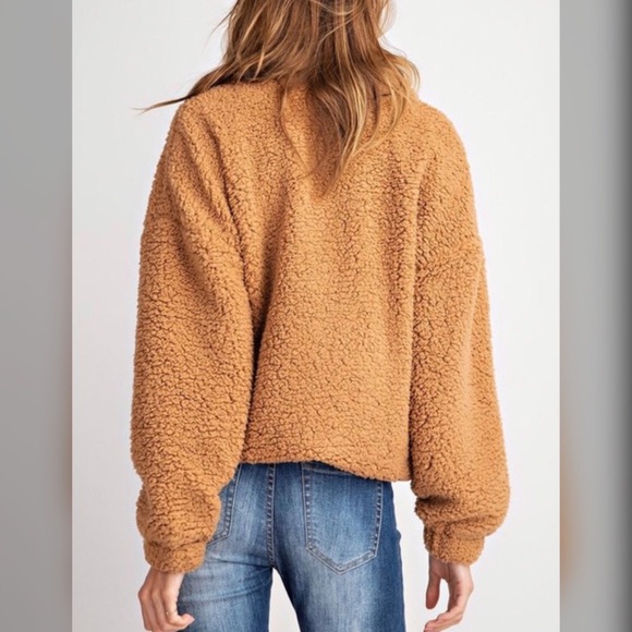 <LAST>Fuzzy Fleece Soft Teddy Bear Zip Up Jacket - Picture 2 of 5